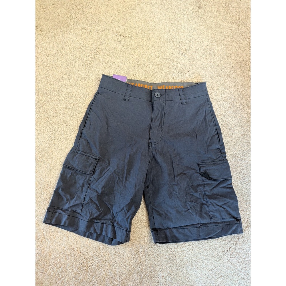 WearFirst Black Classic Fit Stretch Waist Cargo Shorts Size 30